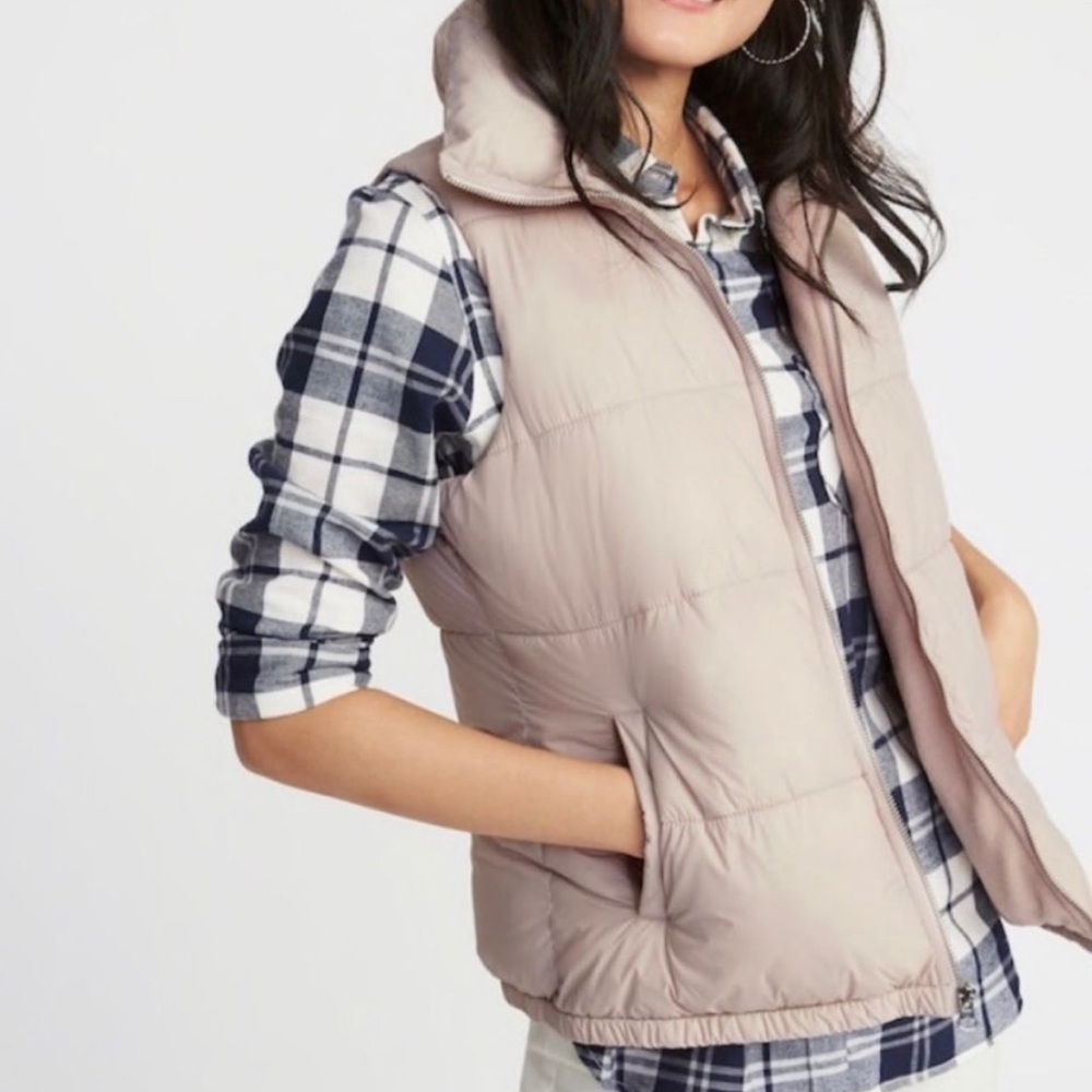 Light pink puffer vest